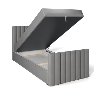 Boxspringová jednolůžková postel 100x200 VANTARA 1 - modrá