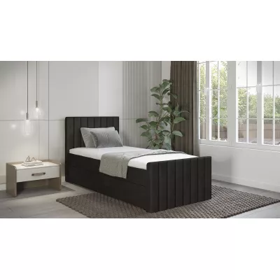 Boxspringová jednolůžková postel 100x200 VANTARA 2 - černá