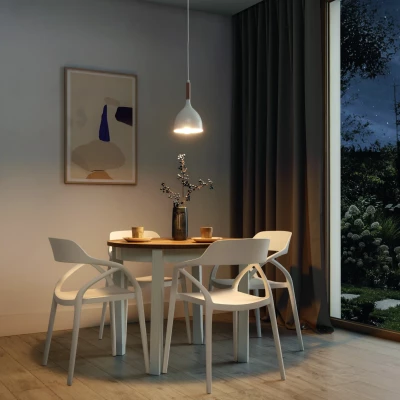 Závěsné svítidlo ve skandinávském stylu WOLDES - bílé