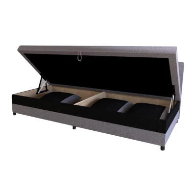 Válenda s úložným prostorem 80x200 VIONEST - světle šedá / černá