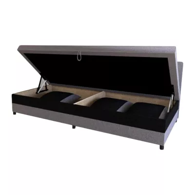 Válenda s úložným prostorem 80x200 VIONEST - světle šedá / černá