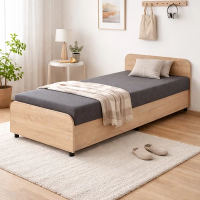 Válenda s čelem a úložným prostorem 80x200 LUNVI - tmavě šedá