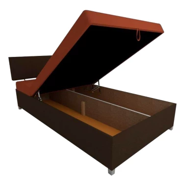 Polohovací válenda s úložným prostorem 110x200 ORNOVA - modrá / černá