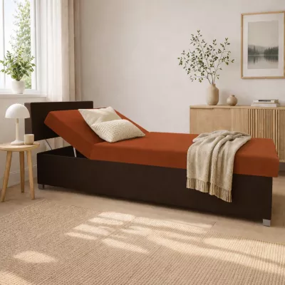 Polohovací válenda s úložným prostorem 110x200 ORNOVA - červená / černá