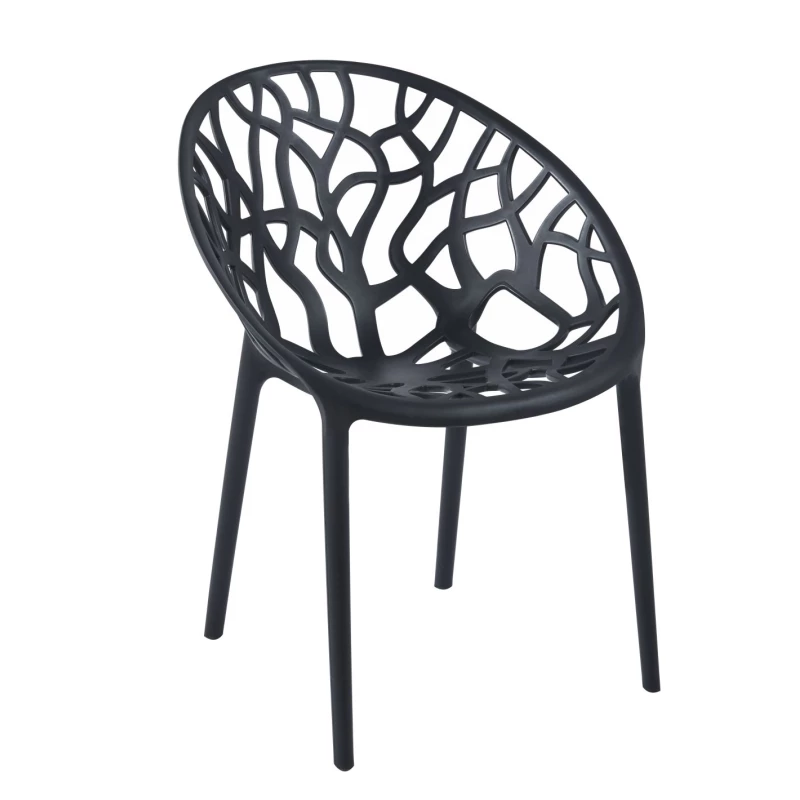 Designová zahradní židle KIRAMI - černá