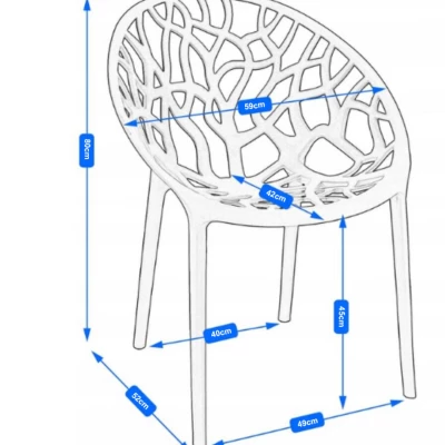 Designová zahradní židle KIRAMI - černá