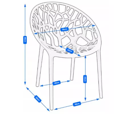 Designová zahradní židle KIRAMI - černá