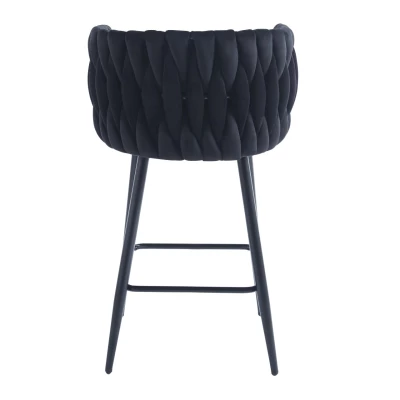 Designová barová židle ZULIMARA - černá