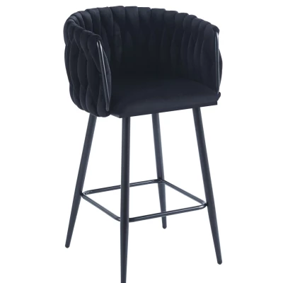 Designová barová židle ZULIMARA - černá