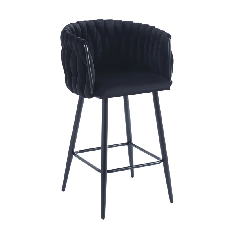 Designová barová židle ZULIMARA - černá