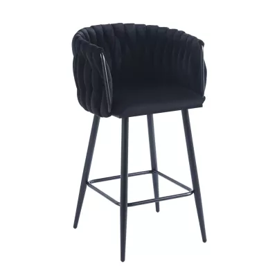 Designová barová židle ZULIMARA - černá