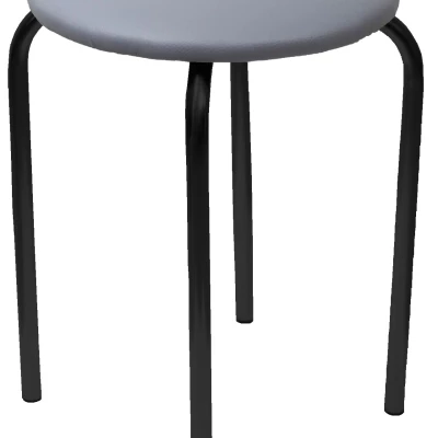Kuchyňská stolička DOMINGA - šedá eko kůže / černá