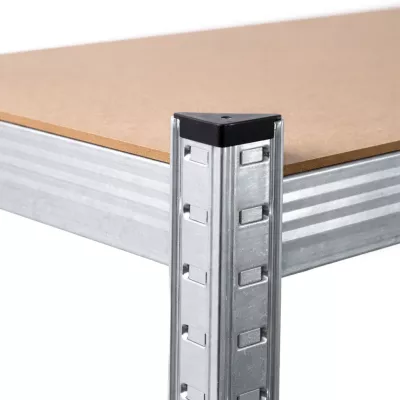 Kovový policový regál 120 cm VERIDO - pozinkovaný stříbrný