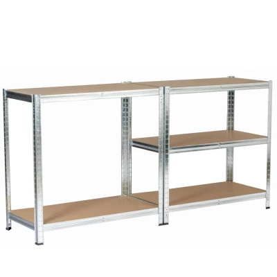 Set regálů do domácnosti 90 cm QARIAN - stříbrný