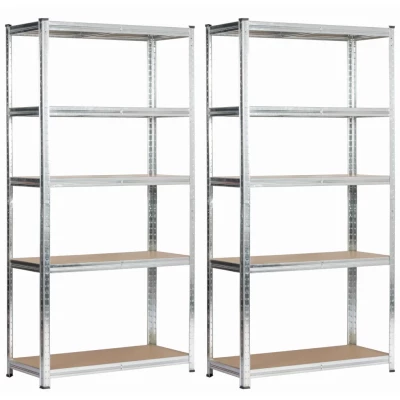 Set regálů do domácnosti 90 cm QARIAN - stříbrný