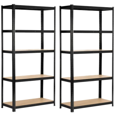 Set regálů do domácnosti 90 cm QARIAN - černý