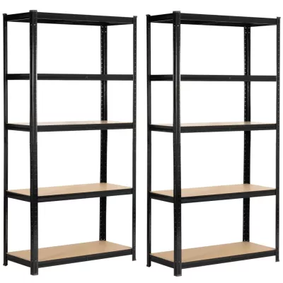 Set regálů do domácnosti 90 cm QARIAN - černý