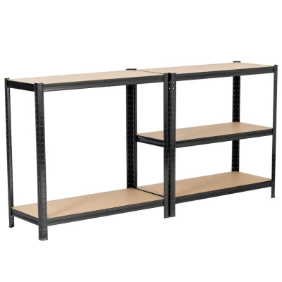 Set regálů do domácnosti 90 cm QARIAN - černý