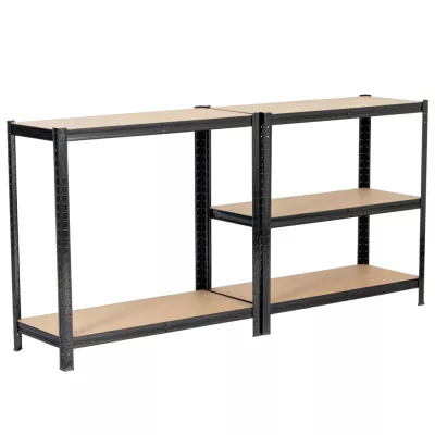 Set regálů do domácnosti 90 cm QARIAN - černý