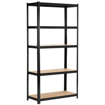 Set regálů do domácnosti 90 cm QARIAN - černý