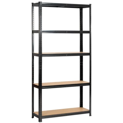 Regál do domácnosti 90 cm QARIAN - černý