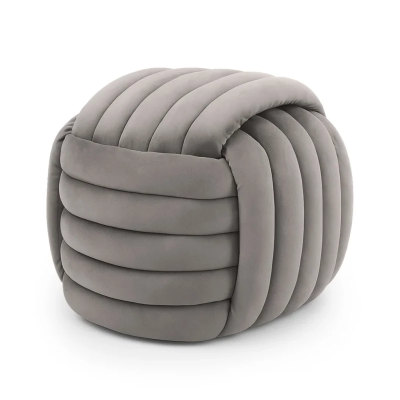 Designový taburet NUMA - světlé šedý