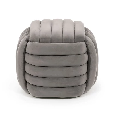 Designový taburet NUMA - světlé šedý