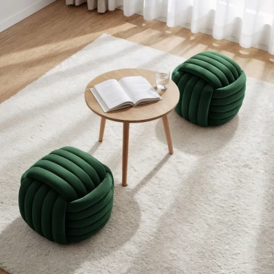Designový taburet NUMA - láhvově zelený
