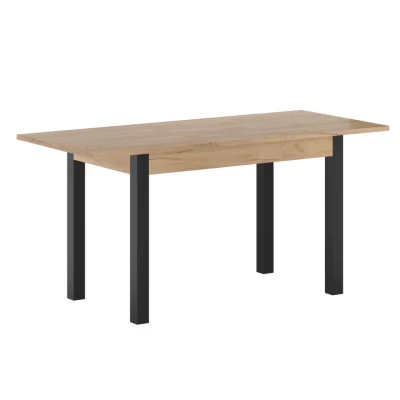 Rozkládací jídelní stůl 120(160)x67 cm KONIAS - zlatý dub craft / černý