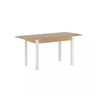 Rozkládací jídelní stůl 120(160)x67 cm KONIAS - zlatý dub craft / bílý