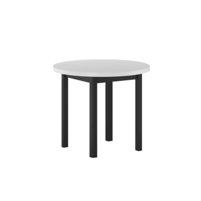 Kulatý jídelní stůl 90 cm LIRIDON - bílý / černý