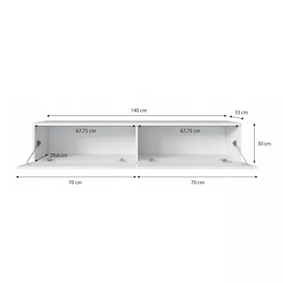 TV stolek CERIEE 140 - beton