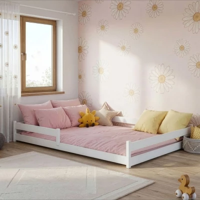 Dětská dvojlůžková podlahová postel 140x200 LILINA - bílá