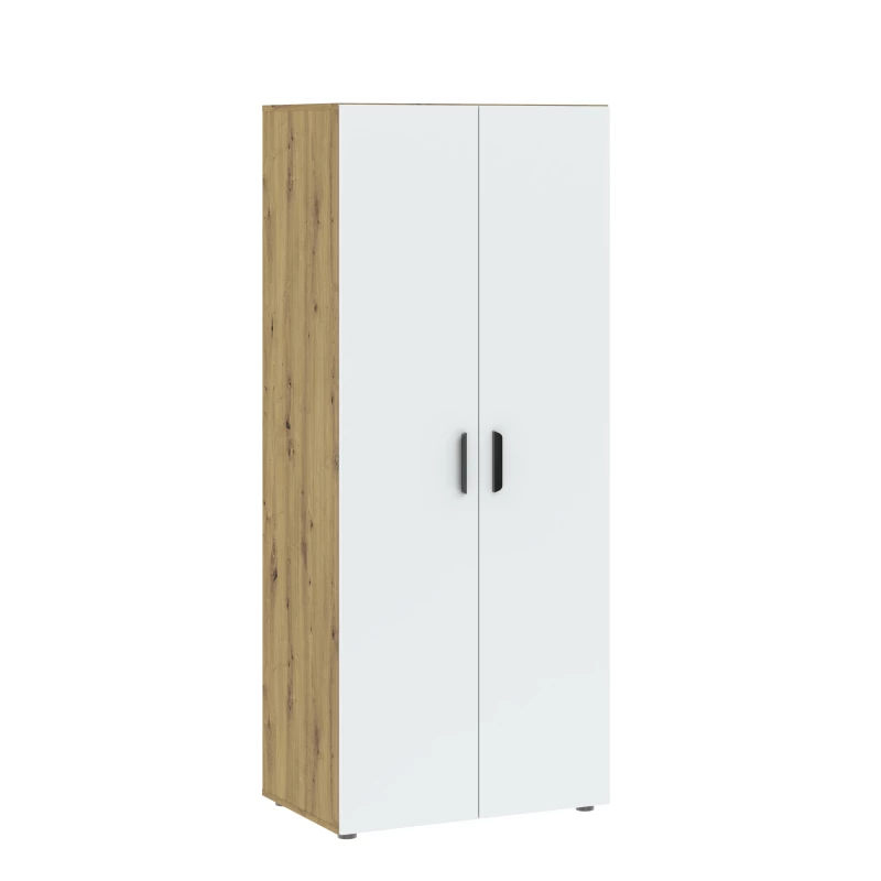 Dvoudveřová šatní skříň 74 cm RICHLAND - dub artisan / bílá