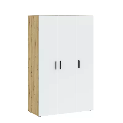 Třídveřová šatní skříň 111 cm RICHLAND - dub artisan / bílá