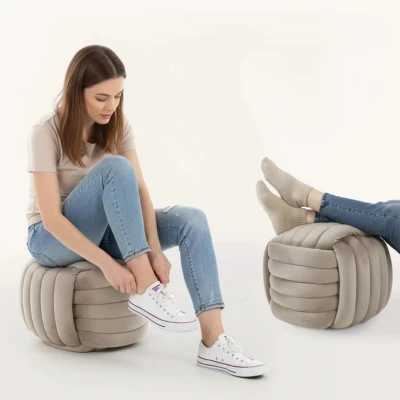 Designový taburet NUMA - béžový