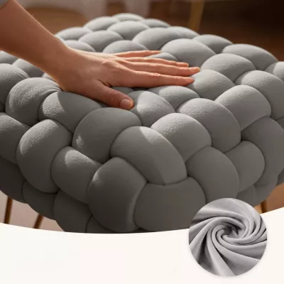 Elegantní taburet DESIRE - světle šedý