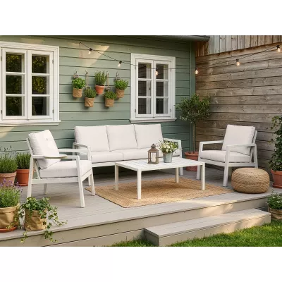 Set zahradního nábytku HADORA - krémový / béžový