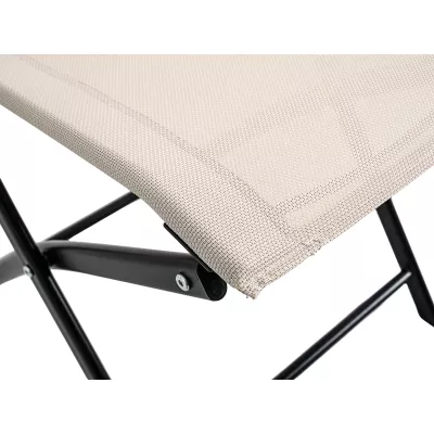Zahradní set se slunečníkem BABRIS - černý / béžový