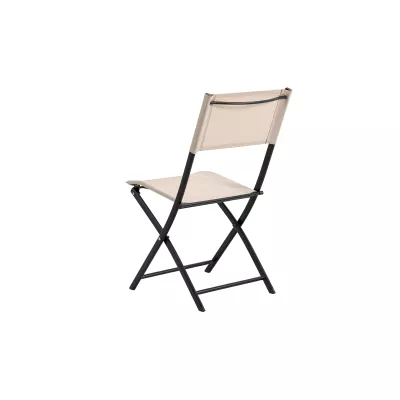 Zahradní set se slunečníkem BABRIS - černý / béžový
