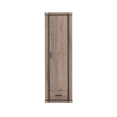 Úzká šatní skříň AIRA - šířka 58 cm, dub lanýž