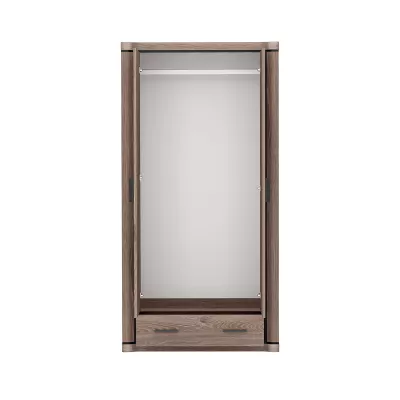 Dvoudveřová šatní skříň AIRA - šířka 97 cm, dub lanýž