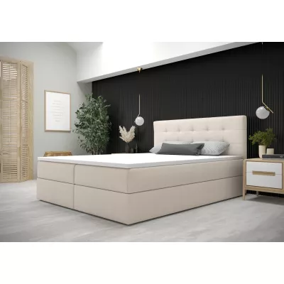 Moderní postel 200x200 s úložným prostorem STIG 5 - béžová