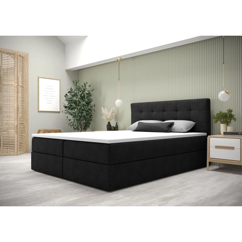 Moderní postel 200x200 s úložným prostorem STIG 5 - antracit