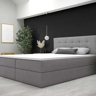 Moderní postel 200x200 s úložným prostorem STIG 5 - šedá