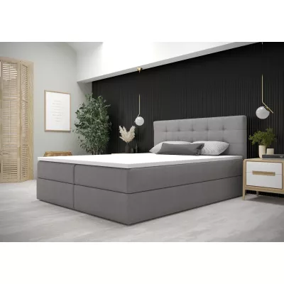 Moderní postel 200x200 s úložným prostorem STIG 5 - šedá