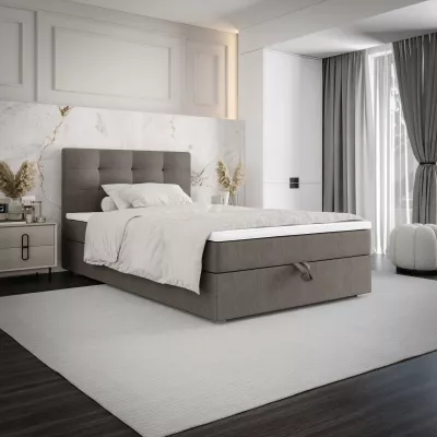Jednolůžková postel 100x200 STIG 8 s úložným prostorem - světle hnědá