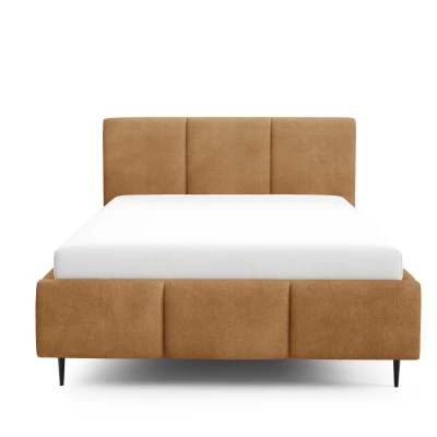 Manželská postel 160x200 VIONA LEG s úložným prostorem - koniak