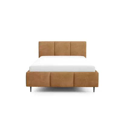 Manželská postel 160x200 VIONA LEG s úložným prostorem - koniak
