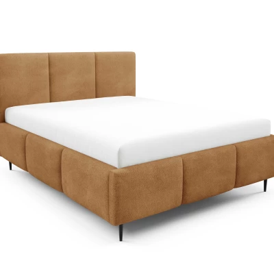 Manželská postel 160x200 VIONA LEG s úložným prostorem - koniak